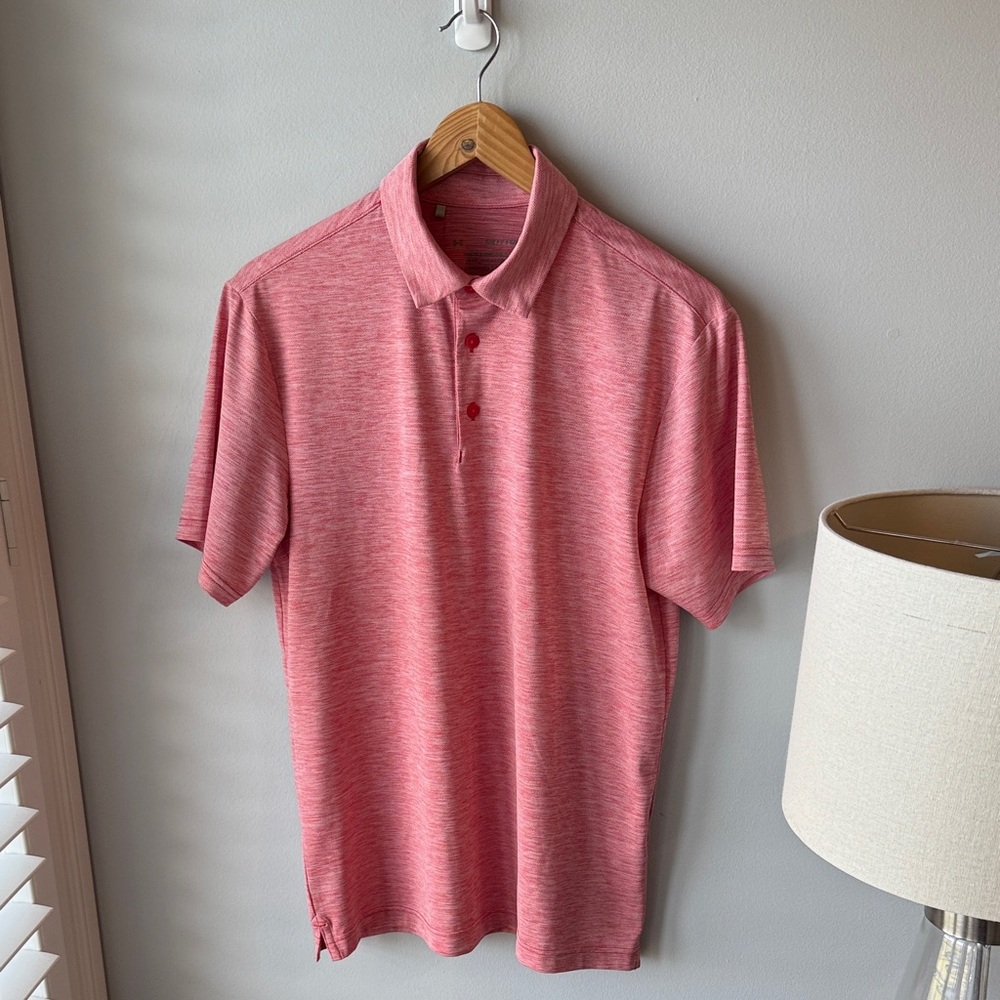 Under Armour Heathered Red The Playoff Polo